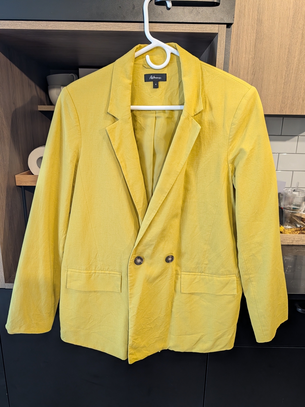 Reitmans Bright Yellow Double-Breasted Women's Blazer